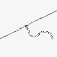 Womens Genuine White Mother Of Pearl Sterling Silver 18 Inch Pendant Necklace