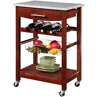 Granite-Top Kitchen Cart
