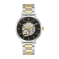 Caravelle Designed By Bulova Dress Mens Automatic Two Tone Stainless Steel Bracelet Watch 45a152