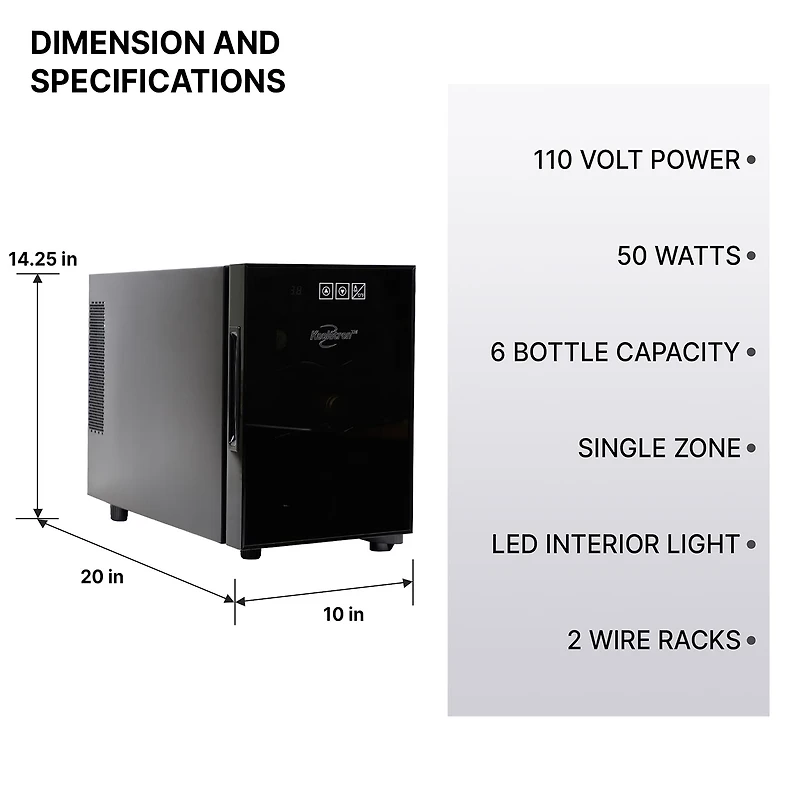 Koolatron 6 Bottle Thermoelectric Wine Cooler
