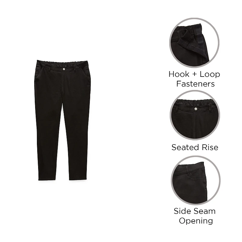 St. John's Bay Plus Adaptive "Seated" Womens Mid Rise Straight Leg Jean