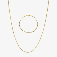 Made in Italy Womens 24K Gold Over Silver 2-pc. Jewelry Set