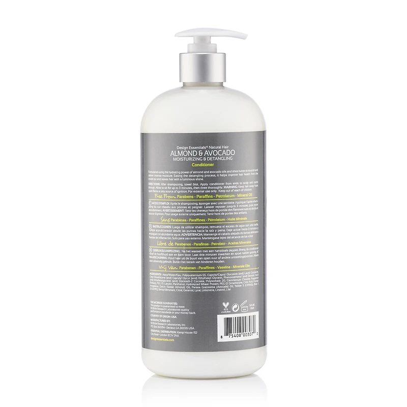 Design Essentials Almond & Avocado Moisturizing & Detangling Conditioner 34 oz.