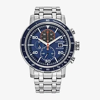 Citizen Weekender Mens Chronograph Silver Tone Stainless Steel Bracelet Watch Ca0850-59l