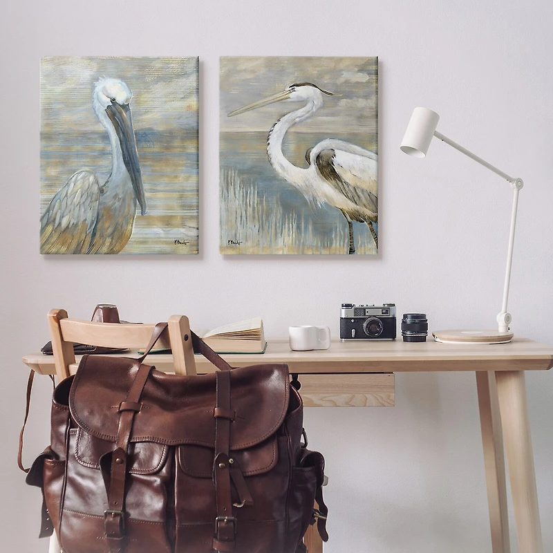 Stupell Industries Sea Birds Abstract Beach 2-pc. Wall Art Set