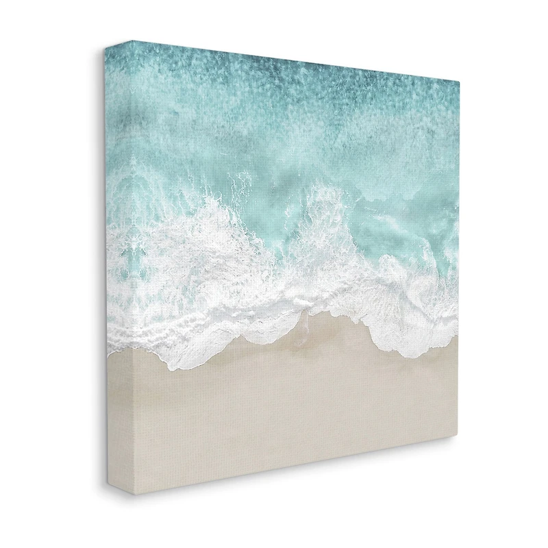 Stupell Industries Sea Foam Sandy Beach Canvas Art