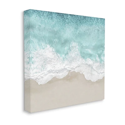 Stupell Industries Sea Foam Sandy Beach Canvas Art