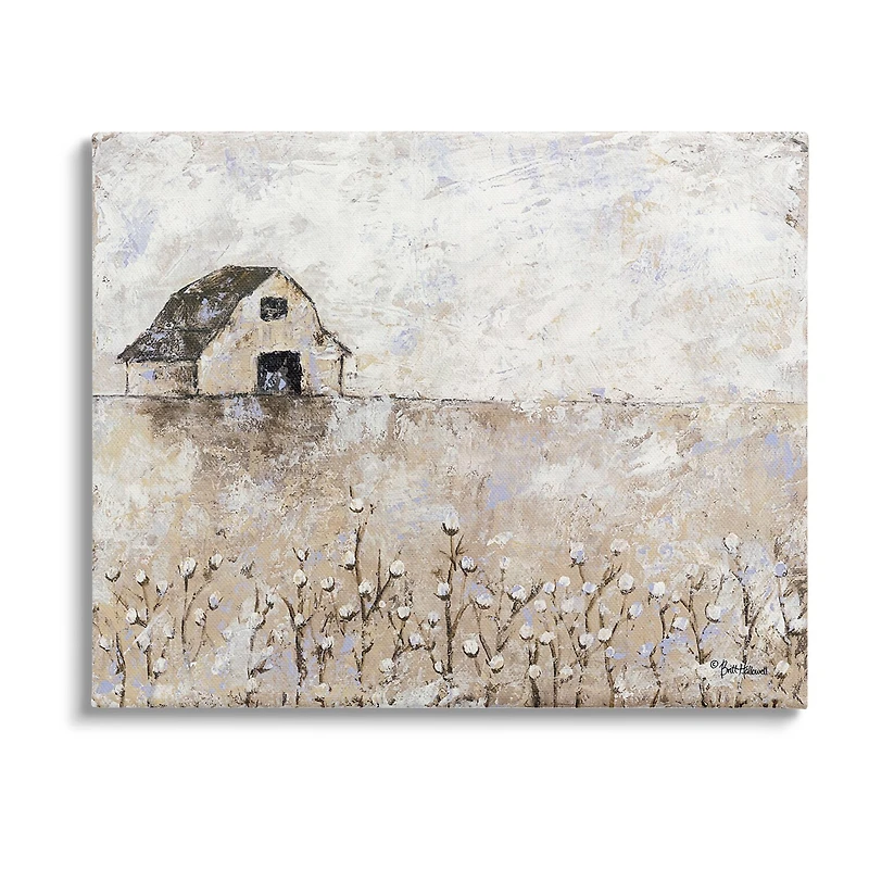 Stupell Industries White Barn Distressed Landscape Canvas Art