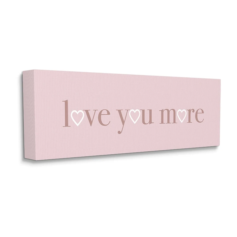 Stupell Industries Soft Pink Love You More Canvas Art
