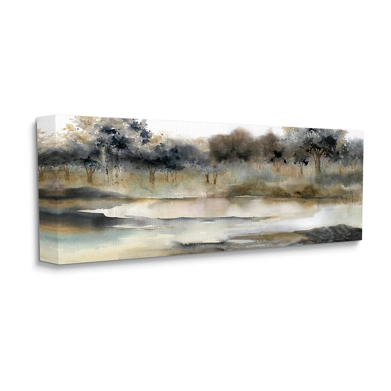 Stupell Industries Trees By Lakeside Landscape Canvas Art
