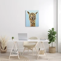 Stupell Industries Happy Llama Farm Animal Face Canvas Art