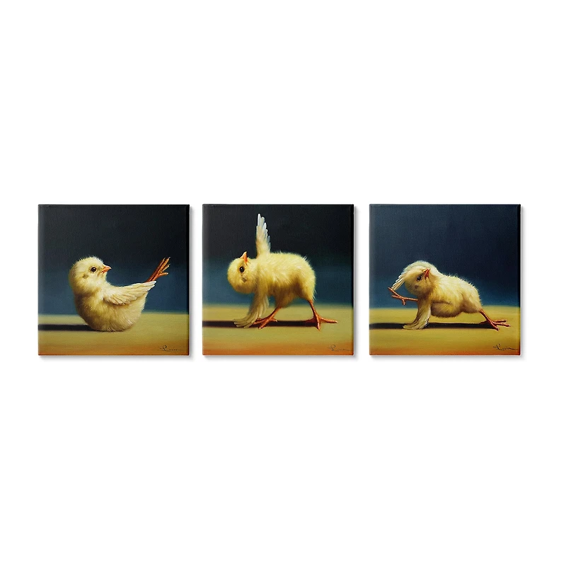 Stupell Industries Funny Yoga Chick Trio 3-pc. Wall Art Set
