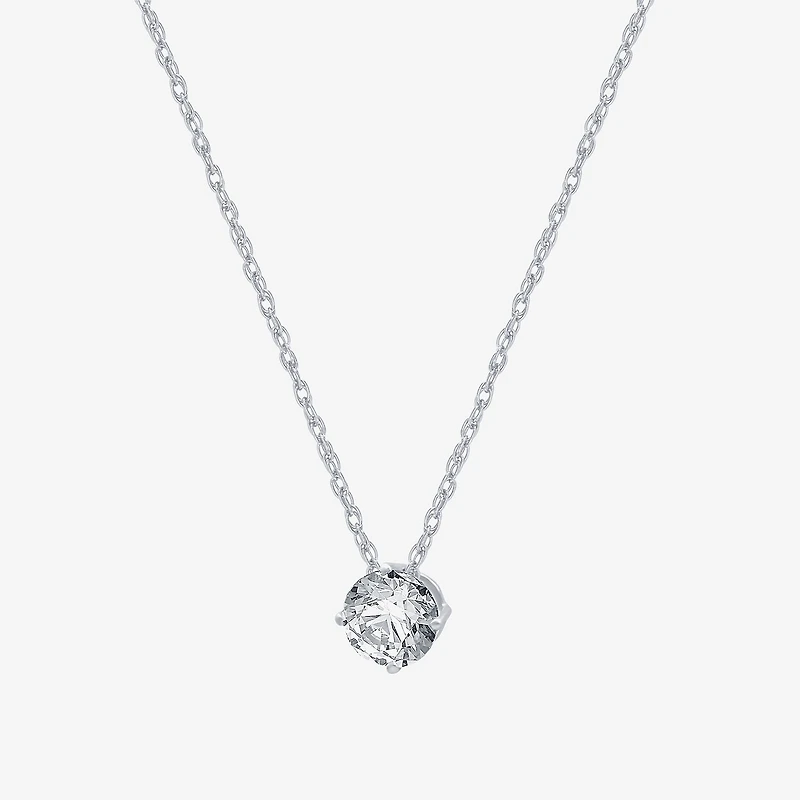 Ever Star (H-I / Si2-I1) Womens 1/ CT. T.W. Lab Grown White Diamond 10K Gold Round Pendant Necklace