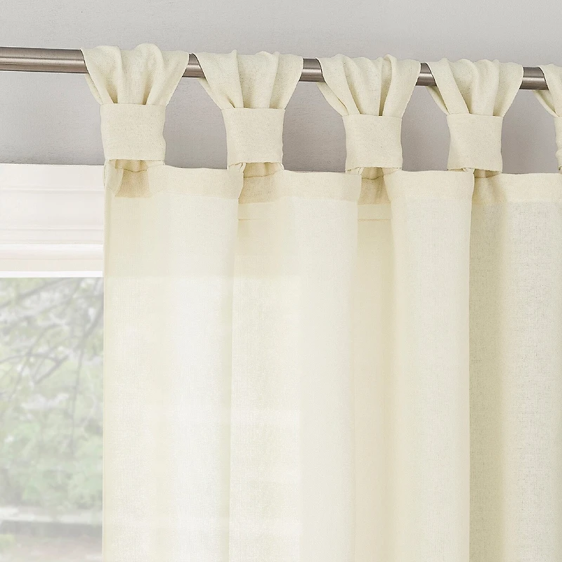No 918 Hathaway Tab Top Sheer Single Curtain Panel