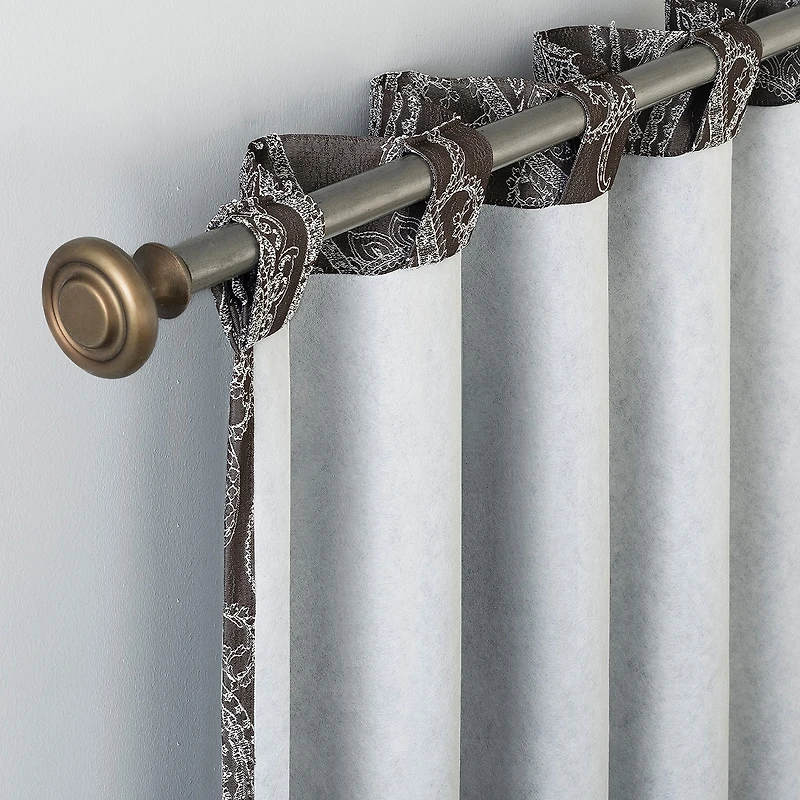 Sun Zero Pedra Back Tab 100% Blackout Single Curtain Panel