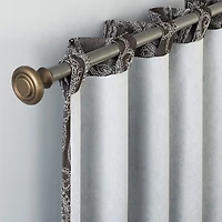 Sun Zero Pedra Back Tab 100% Blackout Single Curtain Panel
