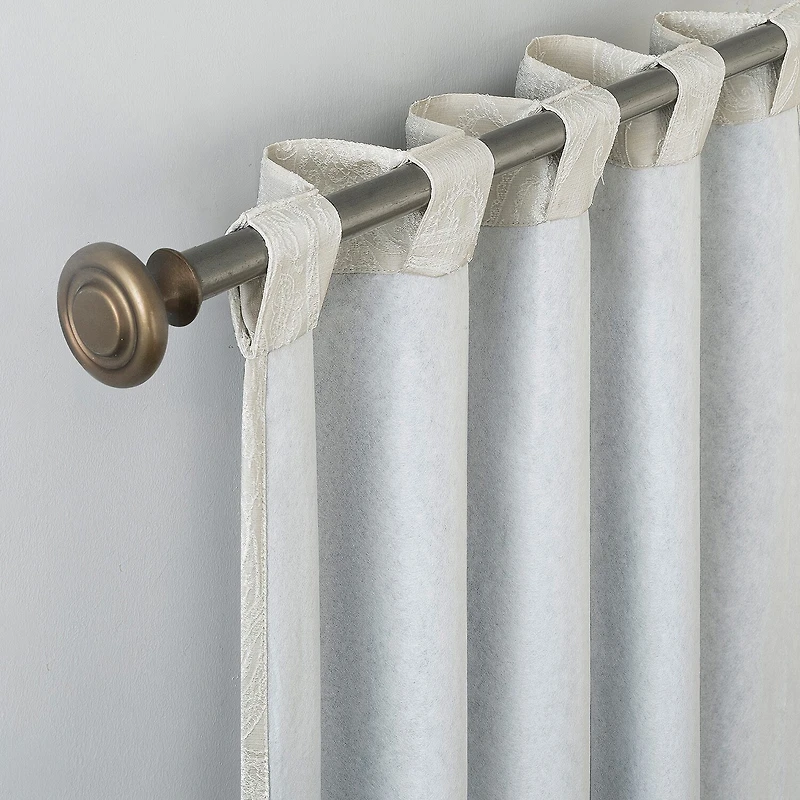 Sun Zero Pedra Back Tab 100% Blackout Single Curtain Panel