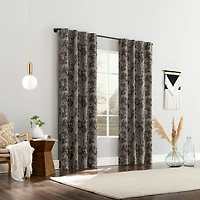 Sun Zero Pedra Back Tab 100% Blackout Single Curtain Panel