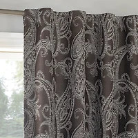 Sun Zero Pedra Back Tab 100% Blackout Single Curtain Panel