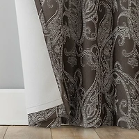 Sun Zero Pedra Back Tab 100% Blackout Single Curtain Panel