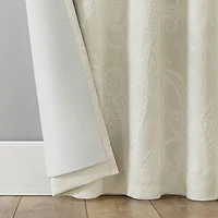 Sun Zero Pedra Back Tab 100% Blackout Single Curtain Panel