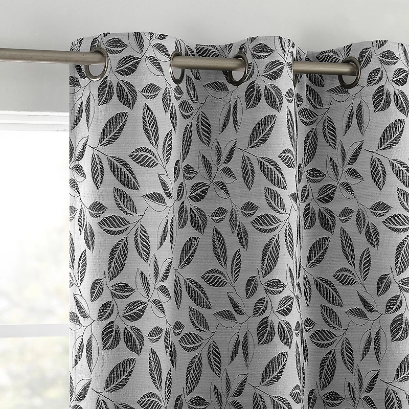 Sun Zero Satti Grommet Top 100% Blackout Single Curtain Panel