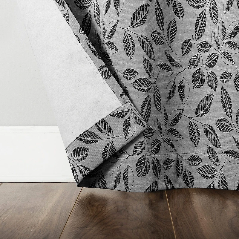 Sun Zero Satti Grommet Top 100% Blackout Single Curtain Panel