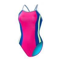 Dolfin Womens Juniors Plus Moderate Coverage One Piece Swimsuit