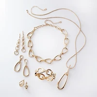 Worthington Gold Tone Womens Inch Pendant Necklace