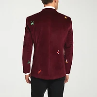 Opposuits Christmas Embroidered Mens Slim Fit Blazer