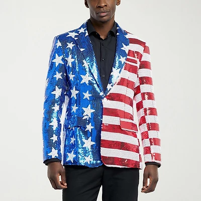 Suitmeister Usa Sequin Mens Slim Fit Blazer