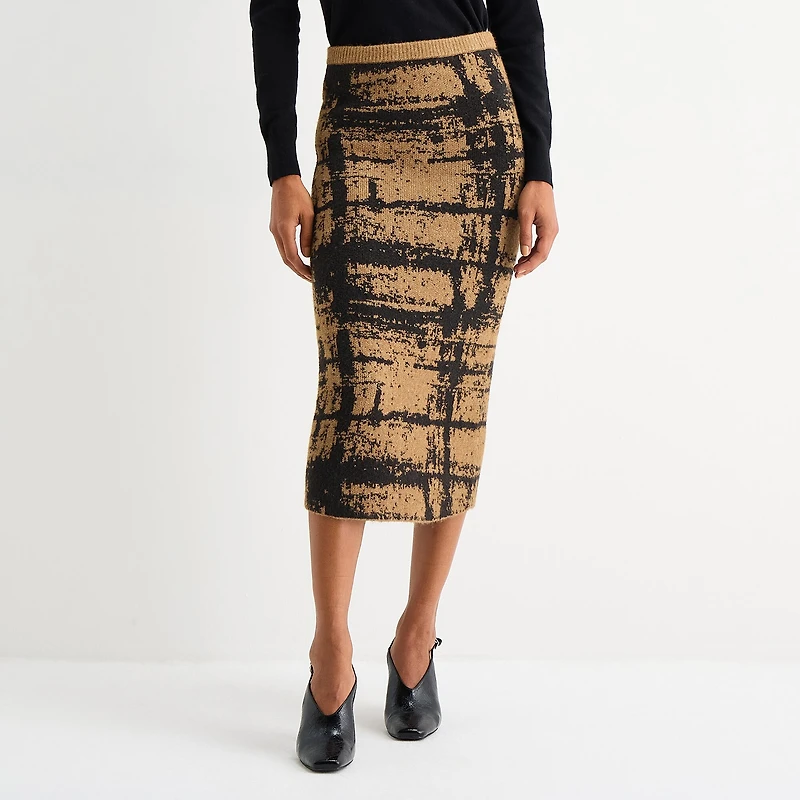 Worthington Womens Midi A-Line Skirt
