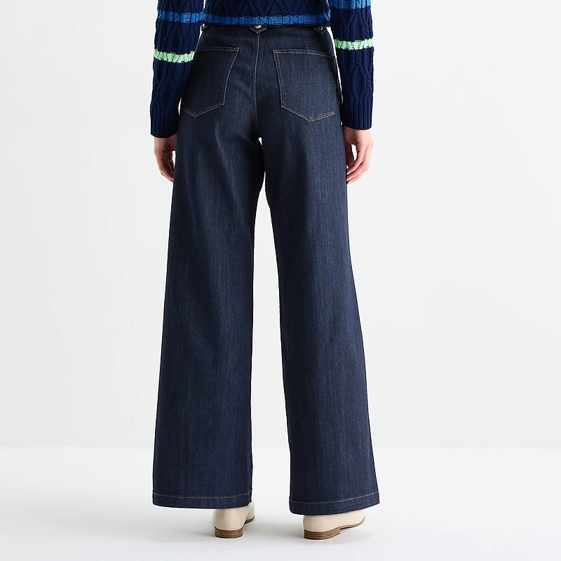 St. John's Bay Womens Tall High Rise Wide Leg Jean