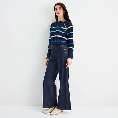St. John's Bay Womens Tall High Rise Wide Leg Jean