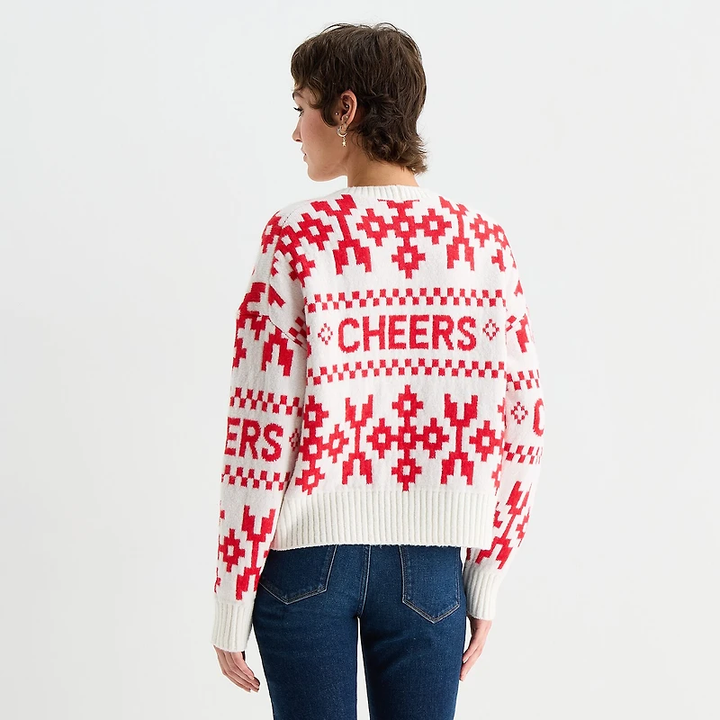 Arizona Juniors Womens Crew Neck Long Sleeve Pullover Sweater