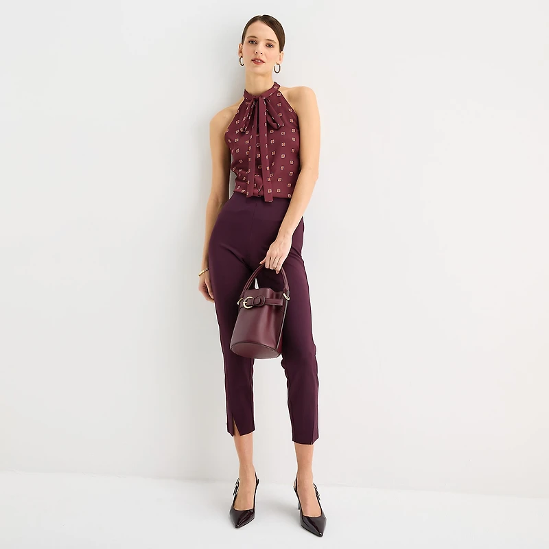 Worthington Womens Halter Neck Sleeveless Blouse