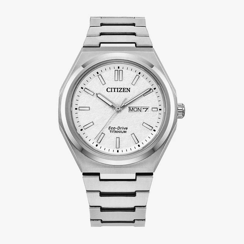 Citizen Zenshin Mens Silver Tone Bracelet Watch Aw0130-85a