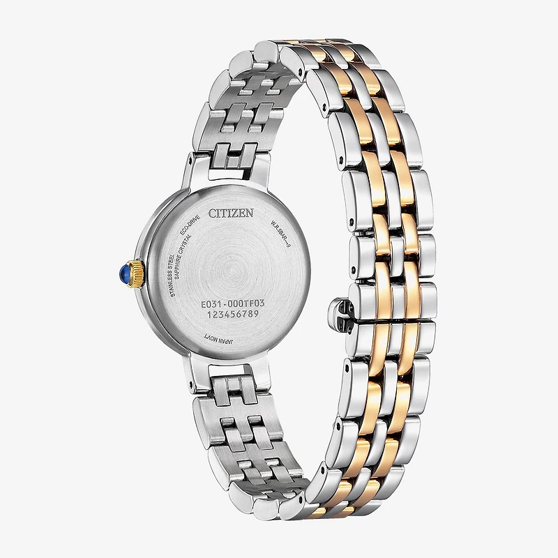 Citizen Womens Two Tone Stainless Steel Bracelet Watch Em0996-84y
