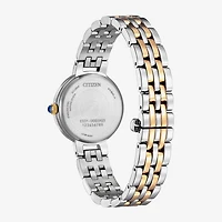 Citizen Womens Two Tone Stainless Steel Bracelet Watch Em0996-84y