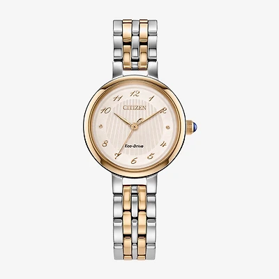 Citizen Womens Two Tone Stainless Steel Bracelet Watch Em0996-84y