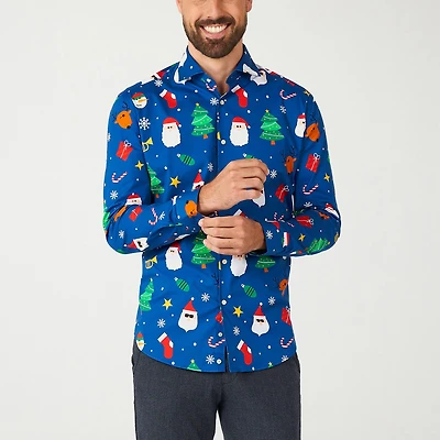 Opposuits Festive Mens Regular Fit Long Sleeve Dress Shirt