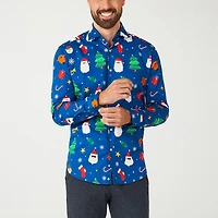 Opposuits Festive Mens Regular Fit Long Sleeve Dress Shirt