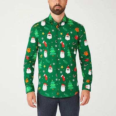 Opposuits Festive Mens Regular Fit Long Sleeve Dress Shirt
