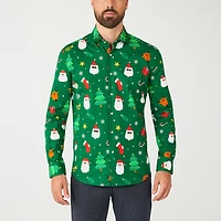 Opposuits Festive Mens Regular Fit Long Sleeve Dress Shirt