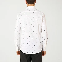 Suitmeister Christmas Trees Mens Regular Fit Long Sleeve Dress Shirt