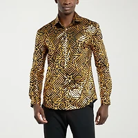 Opposuits Golden Geo Star Mens Regular Fit Long Sleeve Dress Shirt