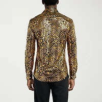 Opposuits Golden Geo Star Mens Regular Fit Long Sleeve Dress Shirt