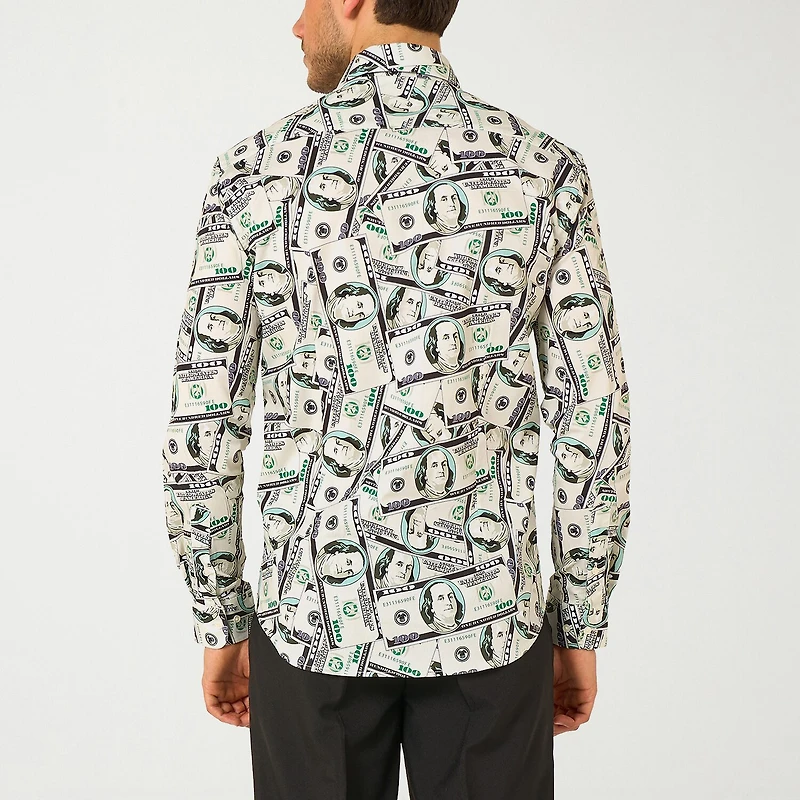 Opposuits Money Mens Regular Fit Long Sleeve Dress Shirt