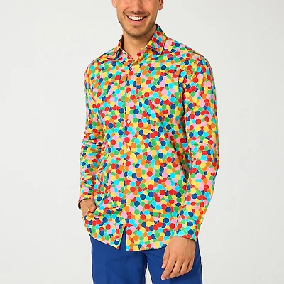 Opposuits Confetti Mens Regular Fit Long Sleeve Dress Shirt