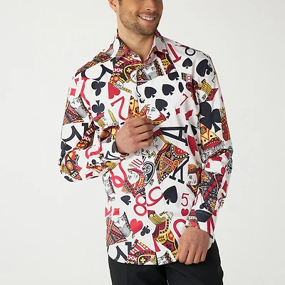 Opposuits King Of Clubs Mens Regular Fit Long Sleeve Dress Shirt